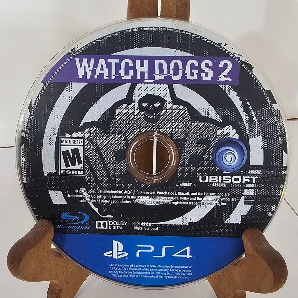Watch Dogs 2 Sony PlayStation 4 PS4 Ubisoft 2016 Video Game Disc Only
